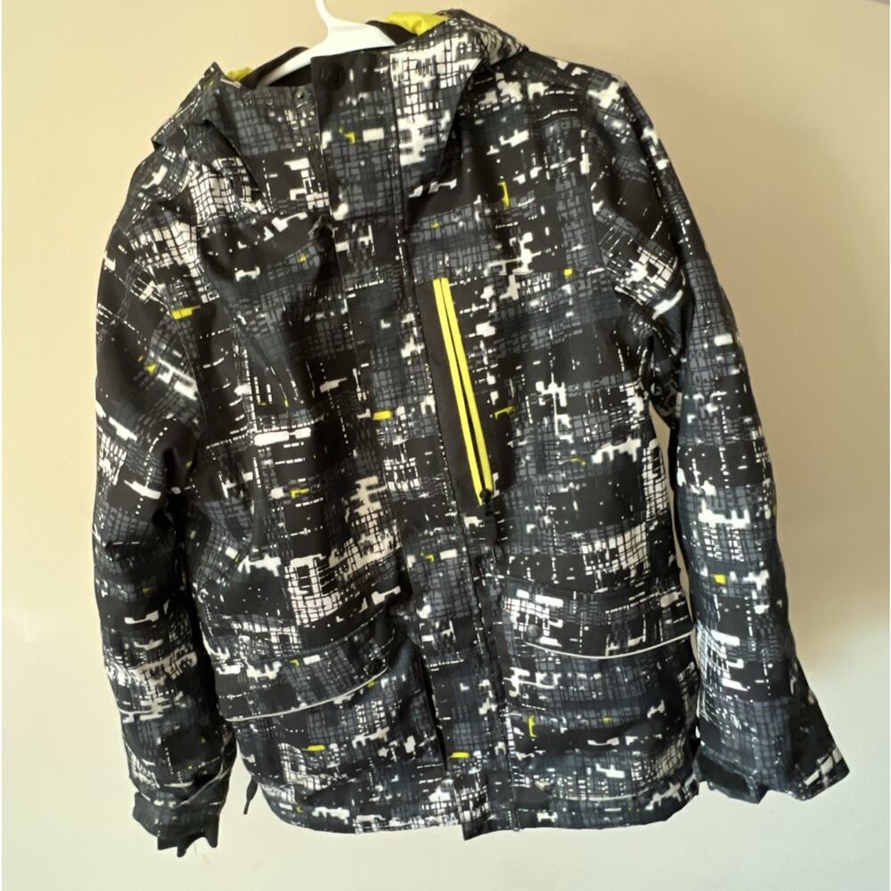 Jupa Kids Green Black Ski Snow Jacket Hooded Waterproof Insulated Size 14